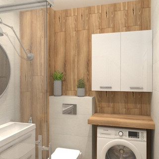 Łazienka w stylu skandynawskim z kolekcją płytek Bloom i Cherry