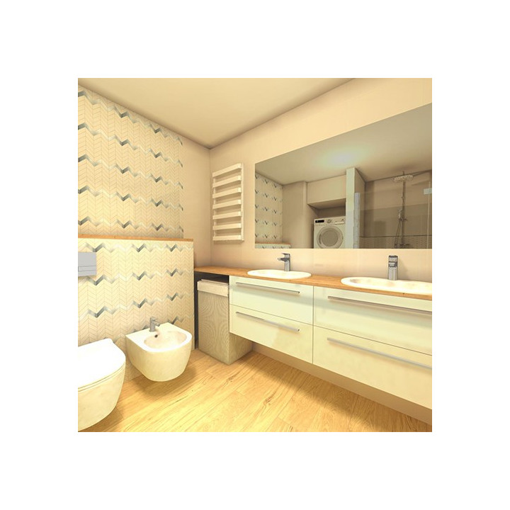 Duży metraż w łazience - aranżacja łazienki pralnia, łazienka