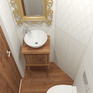 Toaleta w stylu vintage z kolekcją płytek Royal oraz Essent