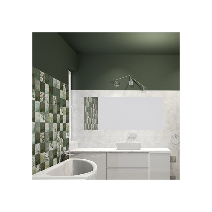 Łazienka w stylu prowansalskim z kolekcją płytek Amazonia