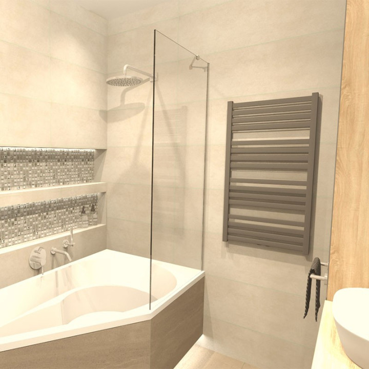 Skandynawska łazienka z kolekcją płytek Bloom oraz Sunstone