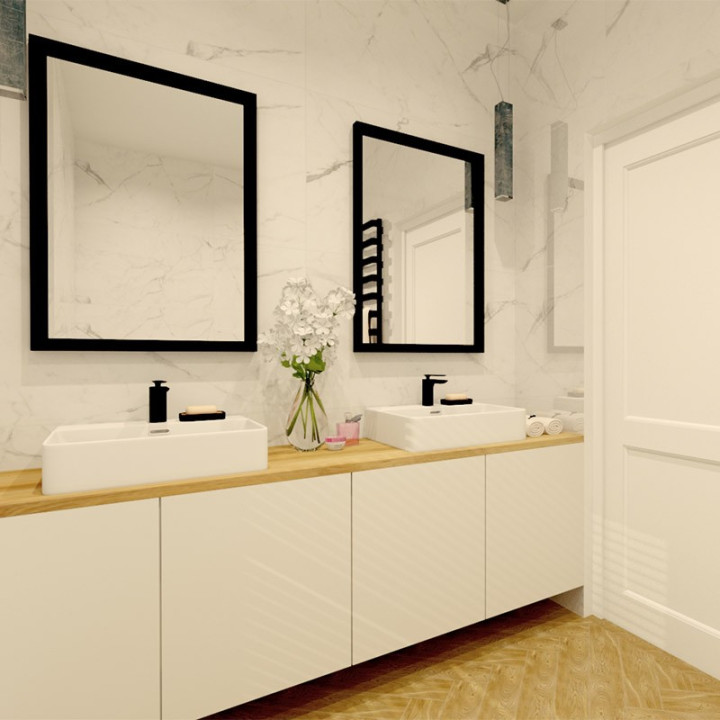 Nowoczesna łazienka z kolekcją płytek Spider i Giornata