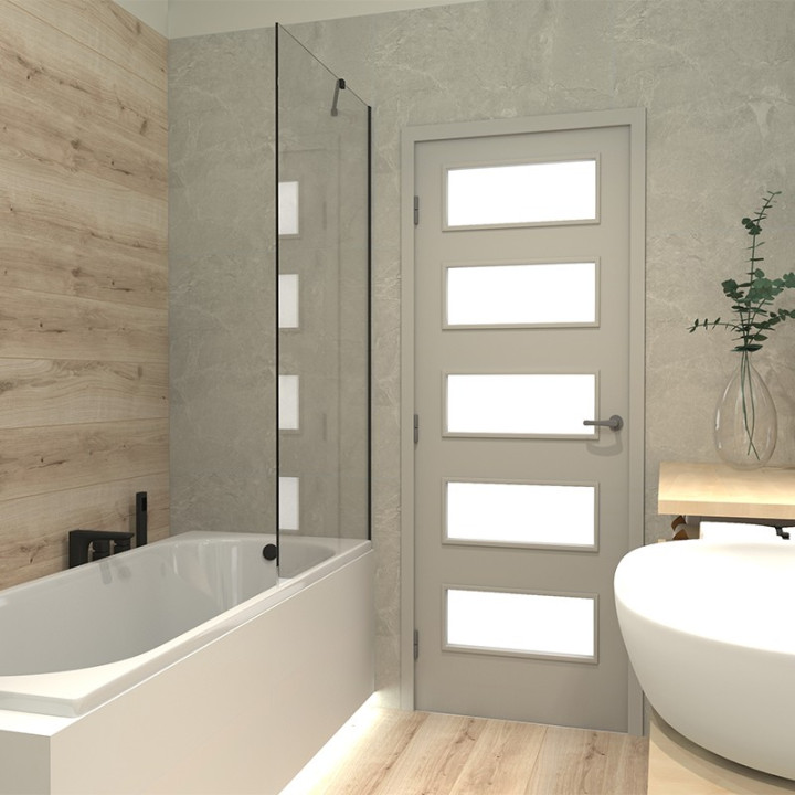 Łazienka w stylu skandynawskim z kolekcją płytek Natural Cream