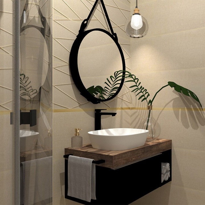 Nowoczesna łazienka z kolekcją płytek Hause of Tones i Mattina