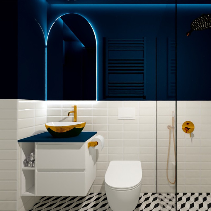 Nowoczesna łazeinka z kolekcją płytek Moonlight oraz Modern