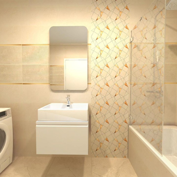 Łazienka w stylu klasycznym z kolekcją płytek Plain Stone oraz Massa