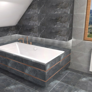 Łazienka w stylu nowoczesnym z kolekcją płytek Brainstorm