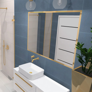 Nowoczesna łazienka z kolekcją płytek Reflection i Abisso