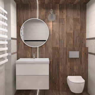 Łazienka w stylu tradycyjnym z kolekcją płytek Bloom i Cortone