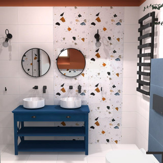 Łazienka w stylu Industrialnym z kolekcją płytek Reflection oraz Abisso