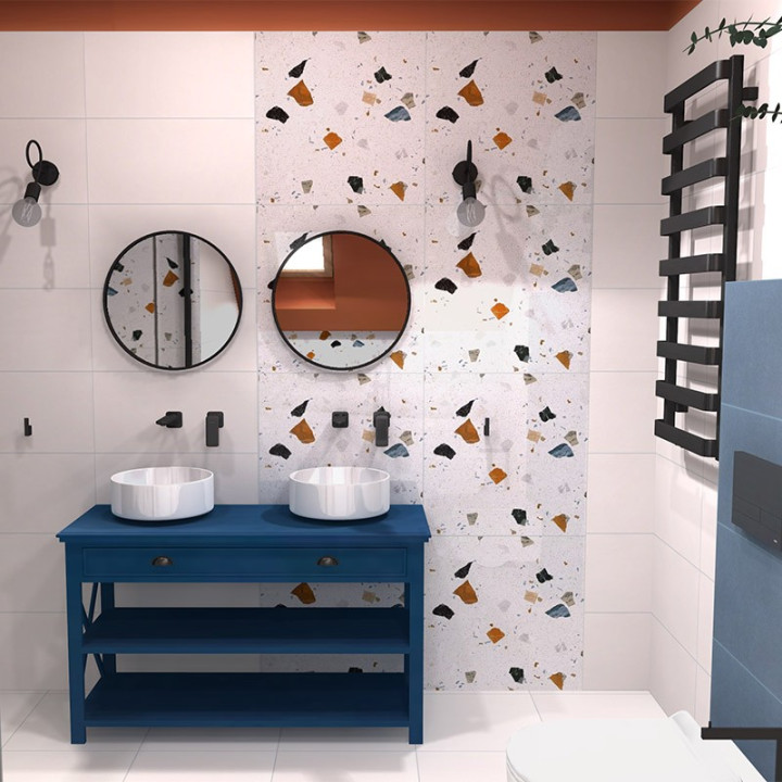 Łazienka w stylu Industrialnym z kolekcją płytek Reflection oraz Abisso