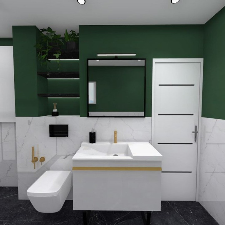 Industrialna łazienka z kolekcją płytek Barro i Spider