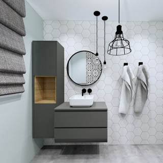 Łazienka w stylu Industrialnym z kolekcją płytek Arte oraz Limeria