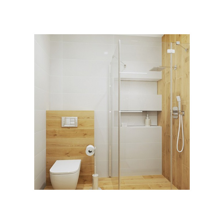 Nowoczesna łazienka z płytkami Cerrad i Colorker