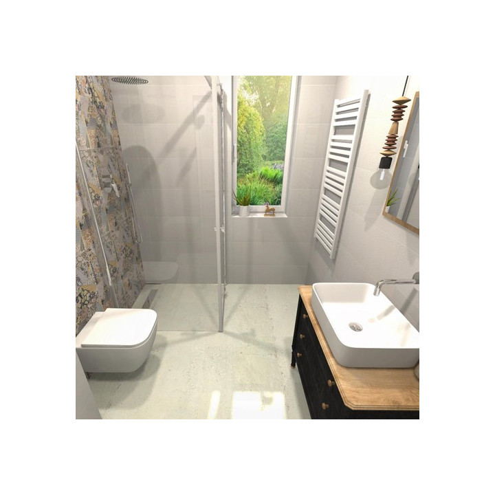 Łazienka w stylu vintage z kolekcją płytek Arty oraz Kyoto