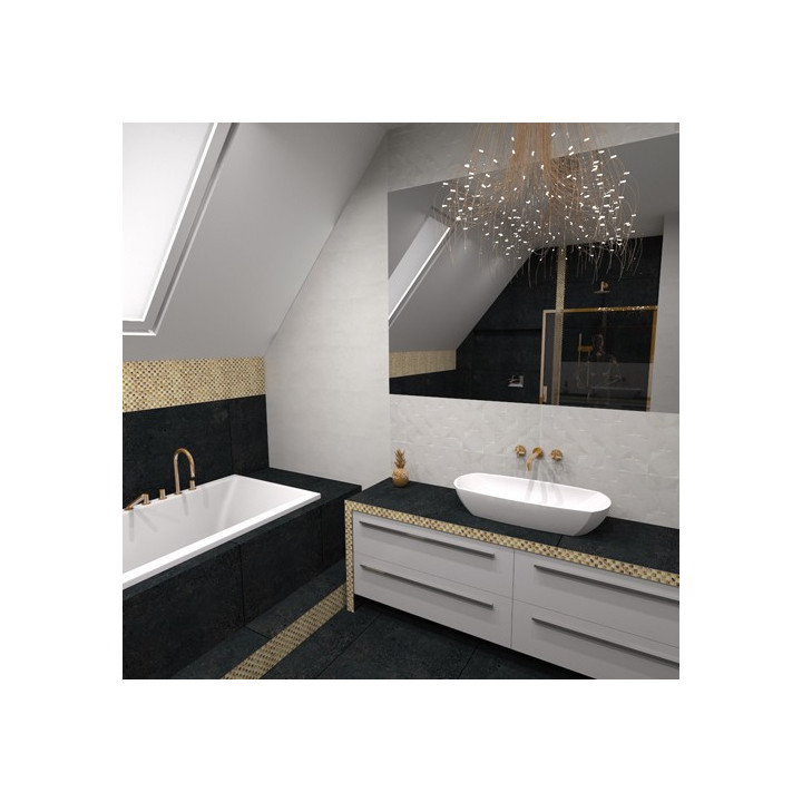 Łazienka w stylu nowoczesnym z kolekcją płytek Bloom i Cement