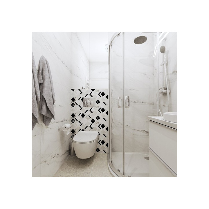 Łazienka w stylu klasycznym z kolekcją płytek Insignia