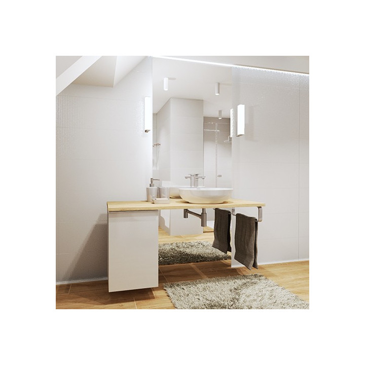 Łazienka na poddaszu w stylu nowoczesnym z kolekcją płytek Arte Catalea