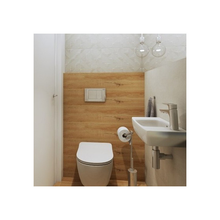 Toaleta w nowoczesnym stylu z kolekcją płytek Bloom i Suomi