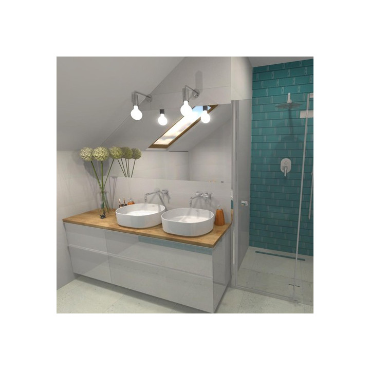 Nowoczesna łazienka na poddaszu z kolekcją płytek Arty oraz Boulevard