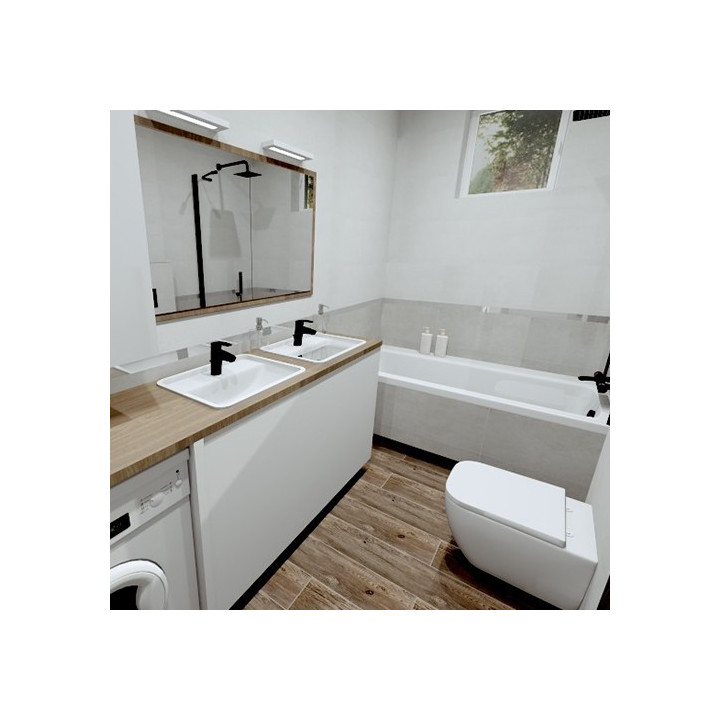 Łazienka w stylu loftowym z kolekcją płytek Bloom oraz Catalea