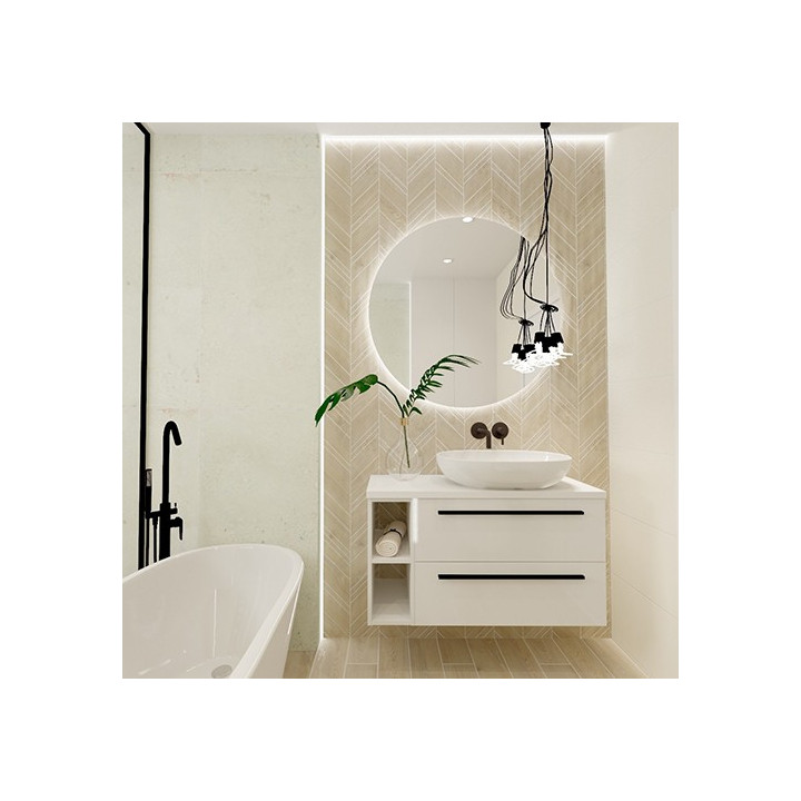 Łazienka w stylu klasycznym z kolekcją płytek Unit i Cement