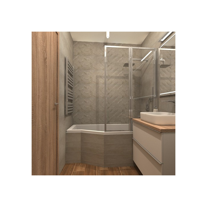 Nowoczesna łazienka z kolekcją płytek Bloom i Laroya