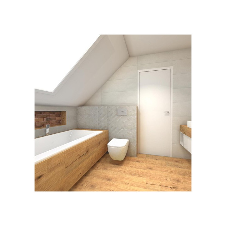 Łazienka na poddaszu w stylu skandynawskim