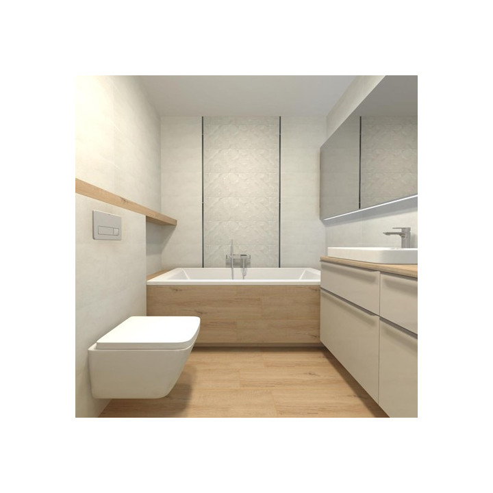 Łazienka w stylu skandynawskim z kolekcją płytek Lumen i Bloom