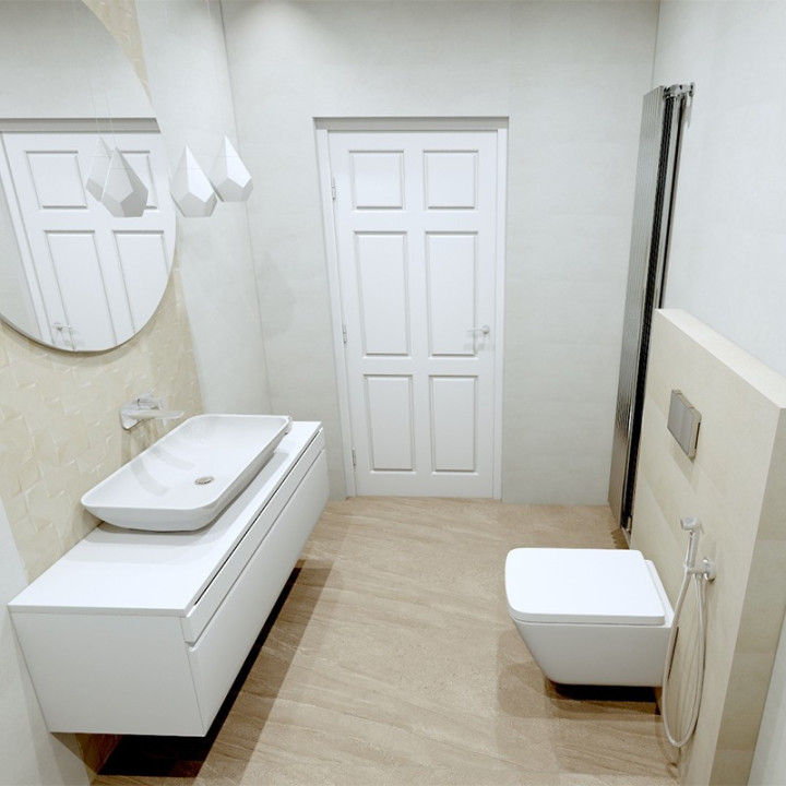 Nowoczesna łazienka z kolekcją płytek Bloom i Lumen