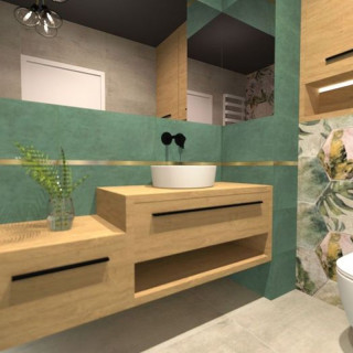 Łazienka w stylu prowansalskim z kolekcją płytek Amazonia oraz Touch