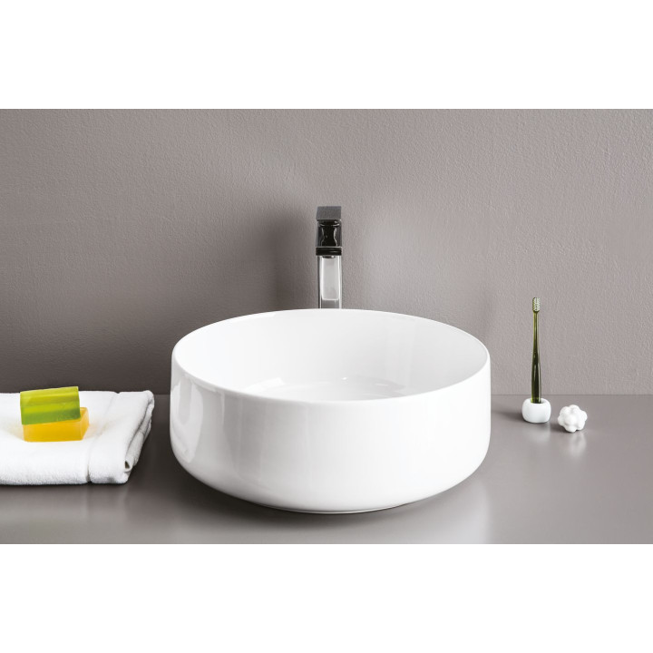 ART CERAM COGNAC UMYWALKA NABLATOWA 42X16 CM, BIAŁA COL001