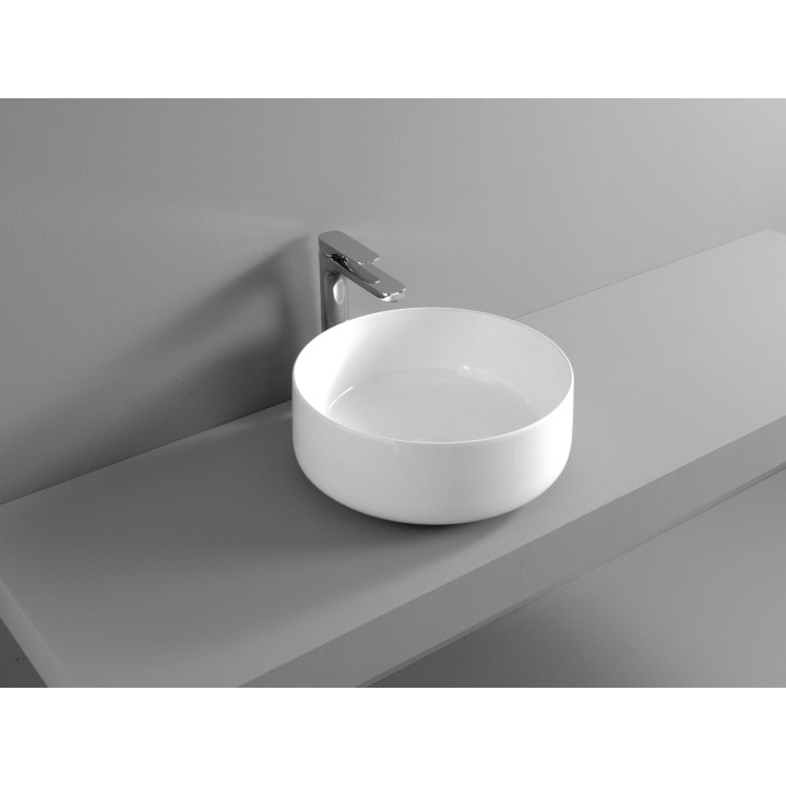 ART CERAM COGNAC UMYWALKA NABLATOWA 42X16 CM, BIAŁA COL001