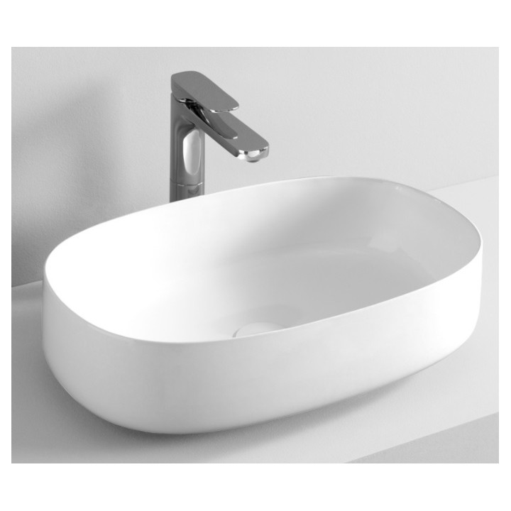 ART CERAM COGNAC UMYWALKA NABLATOWA 55X35 CM, BIAŁA COL003