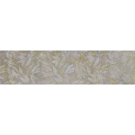GRES SOFTCEMENT SILVER DECOR FLOWER RECT.  1197X297X8