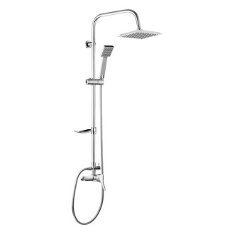 DESZCZOWNIA NEO JOKO SQUARE CHROM 1-FUNKCYJNA Z BATERIĄ MIESZACZOWĄ   B7NBJ_01SK