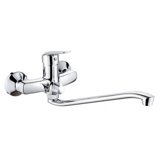 BAT. BORO CHROM UMYWALKOWA ŚCIENNA Z WYDŁUŻONĄ WYLEWKĄ I PODŁ. NA WĄŻ - NOWOŚĆ B7BMO_056M