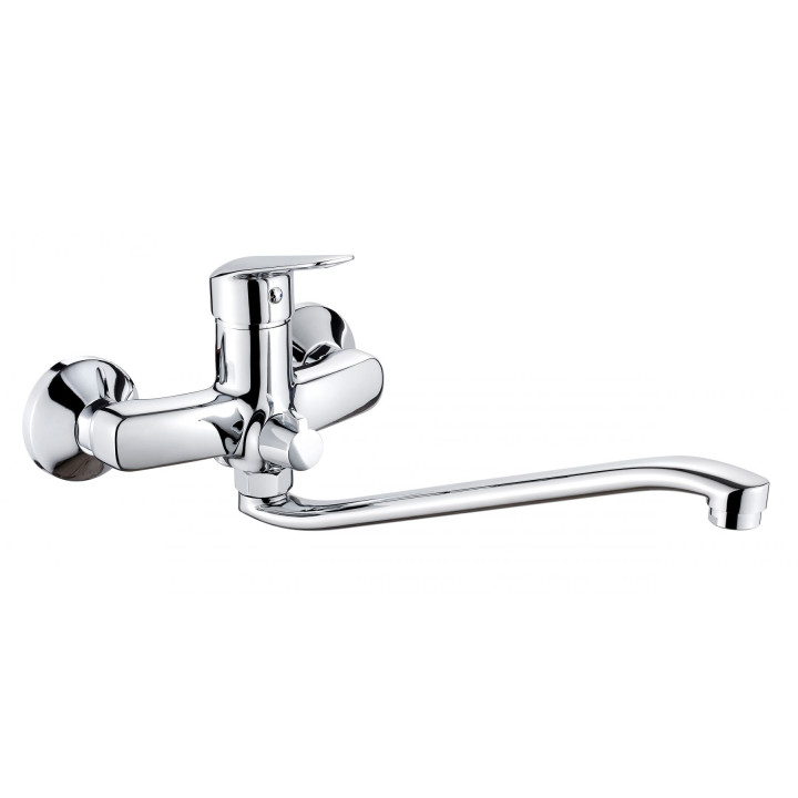 BAT. BORO CHROM UMYWALKOWA ŚCIENNA Z WYDŁUŻONĄ WYLEWKĄ I PODŁ. NA WĄŻ - NOWOŚĆ B7BMO_056M