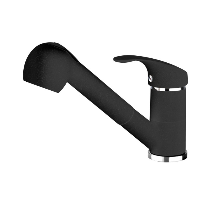 BAT. PEPE GRAFITOWY GRANIT ZLEWOZMYWAKOWA STOJĄCA Z WYCIĄGANĄ SŁUCHAWKĄ  B7BDP_271M