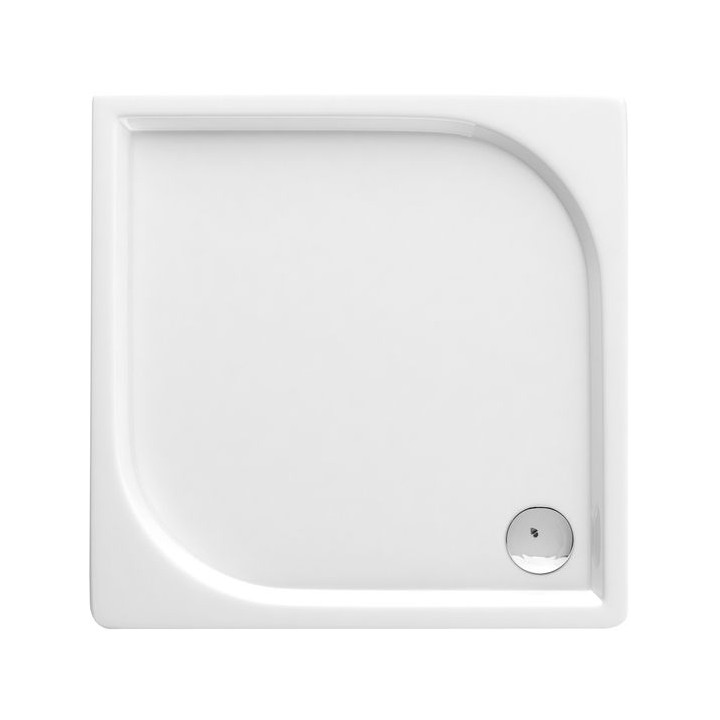 BRODZIK CUBIC KWADRATOWY, AKRYLOWY, 3 CM GŁĘBOKOŚCI, PŁASKI, 80X80 CM B7KTK_042B