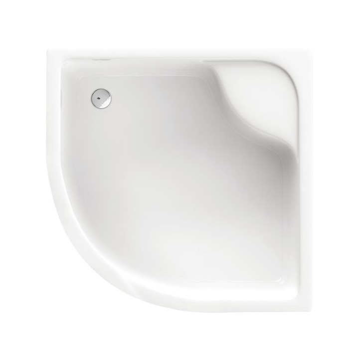 BRODZIK DEEP PÓŁOKRĄGŁY, AKRYLOWY, 28 CM GŁĘBOKOŚCI, ZE STELAŻEM, 80 CM B7KTD_042B