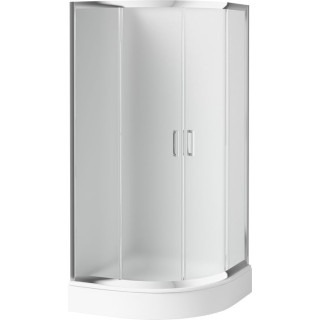 KABINA FUNKIA PÓŁOKRĄGŁA, SZKŁO SZRONIONE, 90X90 CM  B7KYP_651K