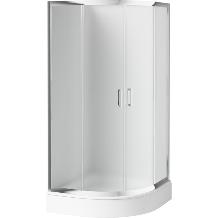 KABINA FUNKIA PÓŁOKRĄGŁA, SZKŁO SZRONIONE, 90X90 CM  B7KYP_651K