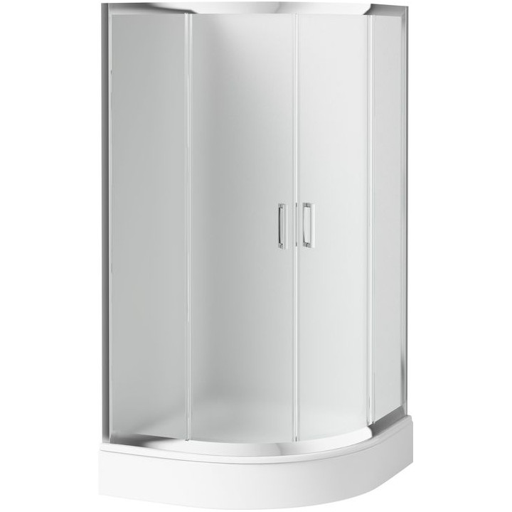 KABINA FUNKIA PÓŁOKRĄGŁA, SZKŁO SZRONIONE, WYS. 170 CM, 90X90 CM  B7KYP_653K