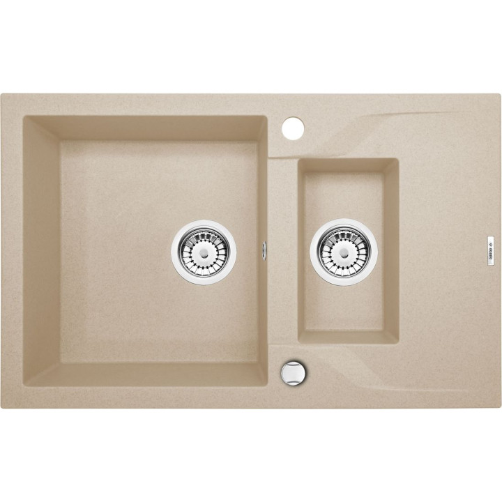 ZLEW. ANDANTE PIASKOWY GRANIT 1,5K Z/O 780X490X190, 3,5" + OSPRZĘT SPACE SAVER B7ZQN_7513