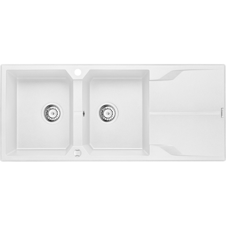 ZLEW.ANDANTE ALABASTER GRANIT 2K Z/O 1160X500X210, 3,5"+SPACE SAVER - NOWOŚĆ B7ZQN_A213