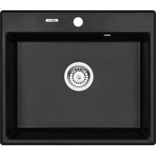 ZLEW. ANDANTE GRAFIT METALIK GRANIT 1K 600X520X197 + SPACE SAVER B7ZQN_G103