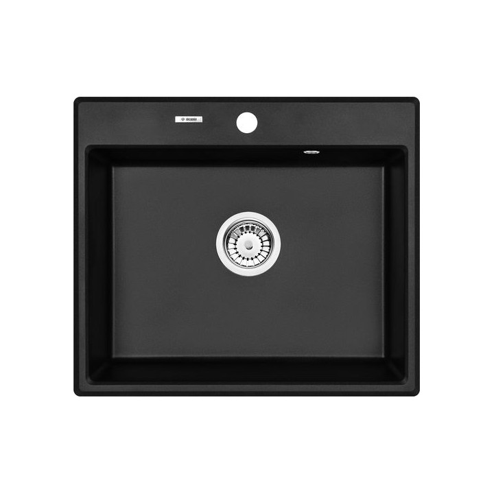 ZLEW. ANDANTE GRAFIT METALIK GRANIT 1K 600X520X197 + SPACE SAVER B7ZQN_G103