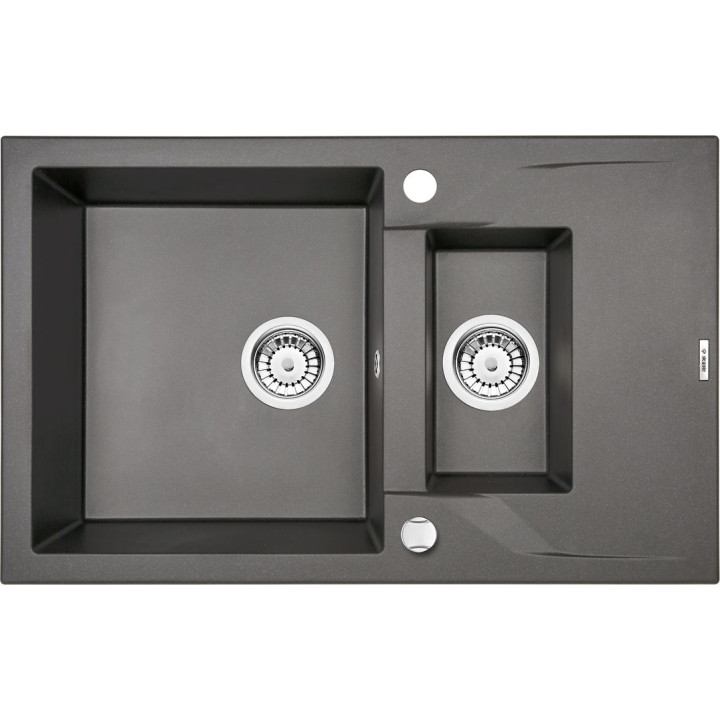 ZLEW.ANDANTE ANTRACYT MET. GRANIT 1,5K Z/O 780X490X194+SPACE SAVER - NOWOŚĆ B7ZQN_T513