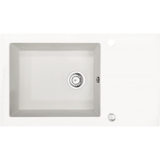 ZLEW.CAPELLA ALABASTER+SZKŁO-BIAŁY, D 860X500X200 + SPACE SAVER B7ZSC_AW2C